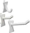 PegPro® J, 1", 2" Hooks Kit for Standard “Wood Fiber” pegboard – Durable Plastic Pegboard Hooks - for Garage, Kitchen, Craft Room, and More (J, 1", 2" Hook - 50 Pack, White) by PegPro%C2%AE