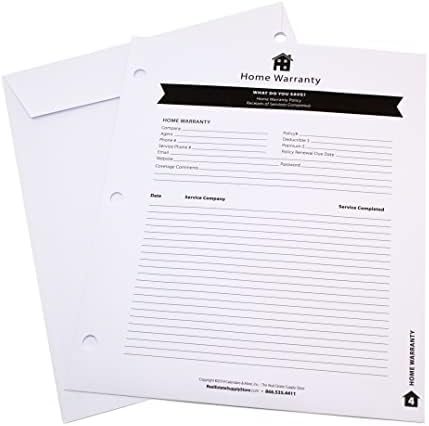 Homeowner's Book of Records Binder, Organize Household Receipts and Home Repair Record Keeping (Navy) - Image 6