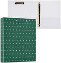 Standard View 3 Ring Binder, Green White Polka Dot Durable Flexible Portable Waterproof Hardcover 1.5 Inch D Rings 500-Sheet Capacity Organizer 2PC by Unknown