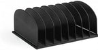 Safco Products Onyx Desktop File Organizer 8 Upright Sections Home, Office or Classroom Desktop Organization,Black,3212BLKD - Image 2