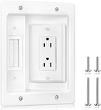 Elecpow in Wall Cable Management Kit, Hide TV Power Cables & Low Voltage Wires Behind The Wall, Recessed Outlet for Wall Mounting TV by FindAllYouNeedFromELECPOW