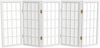 2 ft. Short Desktop Window Pane Shoji Screen - White - 5 Panels by RedLantern
