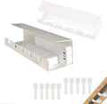 Under Desk Cable Tray 2-Pack White ABS Adhesive Mount by Ovanmexis