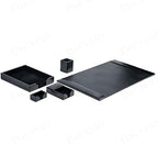 Dacasso Bonded Set Luxury Leather Desk Pad & Desk Organization Essentials, 5 Piece, Black - Image 3