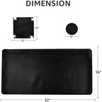 LEATHER VILLAGE Real Leather Desk Pad 3mm Thick Double Layer Desk Mat Black. - Image 2