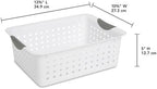 Sterilite Medium Ultra Basket, Open Top Plastic Storage Bin, White, 18-Pack - Image 2