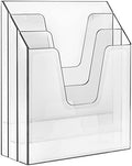 Acrimet Vertical Triple File Folder Holder Organizer Sorter, Clear by Organizingyourlife