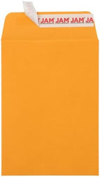 JAM PAPER 5 1/2 x 7 1/2 Open End Catalog Envelopes with Peel and Seal Closure - Brown Kraft Manila - Bulk 500/Carton - Image 3