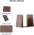 Muso Wood Handmade Walnut Book Ends for Shelves - Image 6