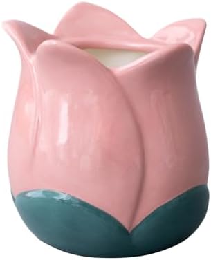 ban.do Cute Flower Vase for Coffee Table Decor/Centerpieces/Dining Table, Small Unique Ceramic Vase (Pink) - Image 3