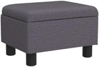 Small Foot Stool Under Desk Foot Stools Ottoman Footstool Foot Stools Small Footstools Foot Stool for Living Room Foot Rest 15" W x 12" D x 9.5" H Linen Dark Grey - Image 5