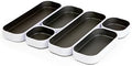 Three by Three Seattle Metal Stacking Bins Drawer Organizer, 6-Pc (Gray) by ThreebyThreeSeattle