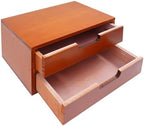 Desktop Drawers 4-Piece Wood Stackable Desk Cabinet Tabletop Storage Organization Box for Bedrooms, Offices, Dormitories, Kitchens Drawer Cabinet for Closet Organization (Wood) - Image 6