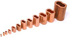 SwageRight MIL-SPEC Copper Swage Sleeves Clip & Ferrules (1/4 inch) – Oval Duplex Wire Rope Cable Crimping Loop Fittings (Pack of 10) - Image 3