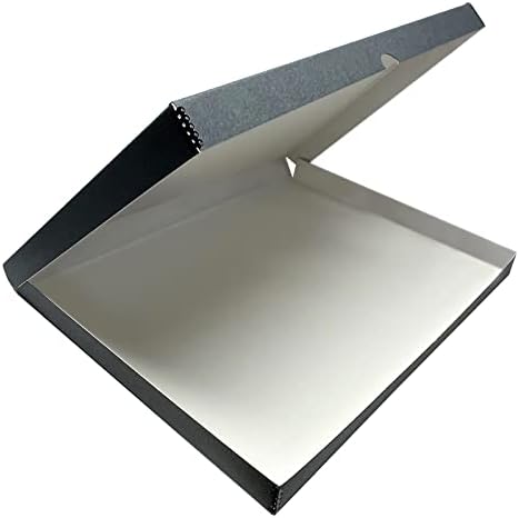 Lineco Clamshell Archival Storage Box, 18.5x24.5x1.75 Inch, Gray by Lineco