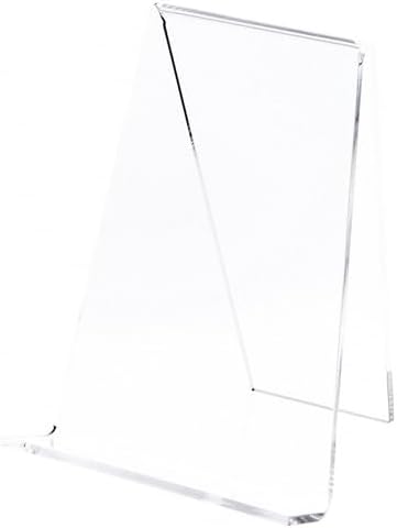 Plymor Clear Acrylic Book Easel with 1.125" Flat Ledge, 6" W x 5" D x 7.25" H (12 Pack) by Plymor