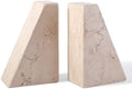 Koville Natural Stone Bookends for Shelves, Granite Book Ends for Heavy Books, Non-Slip Heavy Duty Book Stopper for CD/Movies, Decorative Bookend for Bookshelf Table Home Decor(Pink) by Koville
