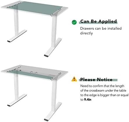 FLEXISPOT Under Desk Drawer, Steel Drawer for Desk Slide-out, Under table Mounted Drawer, Standing Workstation Storage Attachment for Office Home - 17.7” Width, White - Image 6