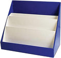 Classroom Keepers Sturdy Cardboard Book Shelf, 3-Tiered, Blue, 17" H x 20" W x 10" D, 1 Unit by Displays2go