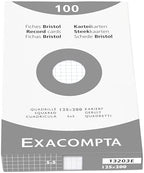 Exacompta 12 Cases 100 Index Cards 5x5 125 x 200 mm White - Image 2