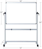 VIZ-PRO Double-Sided Magnetic Mobile Whiteboard, 48" x 32" - Image 3