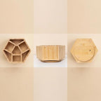 360° Rotating Bamboo Desk Organizer Hexagon - Image 5