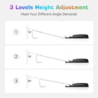 UCINNOVATE Dreamcolor Acrylic Computer Keyboard Stand with Wrist Rest, LED Backlit Keyboard Stand Tray, USB Interface Titled Keyboard Riser for Easy Ergonomic Typing and Working Office Desk, Home - Image 3