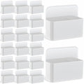 MAQUITA 20 Pcs Magnetic Marker Holder For Whiteboard Bulk Whiteboard Marker Holder Bulk Storage Organizer For Classroom Office Refrigerator Locker Pen Pencil Cup (White) by MAQUITA