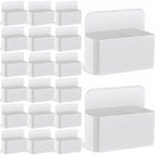 MAQUITA 20 Pcs Magnetic Marker Holder For Whiteboard Bulk Whiteboard Marker Holder Bulk Storage Organizer For Classroom Office Refrigerator Locker Pen Pencil Cup (White) by MAQUITA