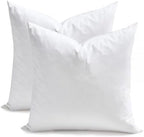 TOPGREEN Ogranic Feathers Down Pillow Inserts 14x14, Pack of 2, White by TOPGREEN