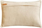 The HomeCentric Gold & Brown 12"x20" (30x50 cm) Lumbar Pillow Cover, Silk Textured & Pintucks Oblong Pillow, Abstract Pattern Modern Style - Alpine - Image 3