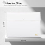 Plastic Envelopes Folders 12mil Heavy Duty, for A4 Letter Size Paper, with Snap Closure Pack, Paperwork Plastic Wallets Document Organizer (25 Pack - White, Horizontal) - Image 2