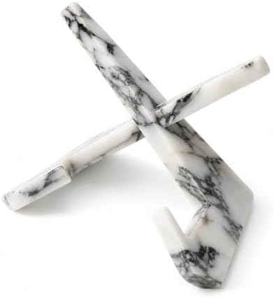 Natural Marble Tablet Stand, Large X-Shaped Display Holder by Unknown