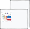 H-Qprobd 4' x 3' Whiteboard Dry Erase White Board for Wall 48x36 (2pcs) Magnetic Boards for Office Classroom & Home, Small Wall Whiteboard Including 6 Markers, 20 Magnets, 2 Erasers by H-Qprobd