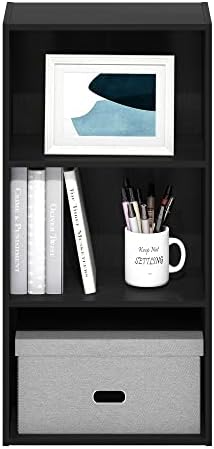 Furinno LUDER 3-Tier Book Shelf, Open Shelves Bookshelf, Blackwood - Image 5