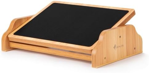 StrongTek Under Desk Adjustable Foot Rest, Wooden Rocking Footrest by StrongTek