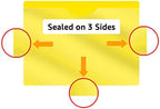 Yellow Vinyl Pocket Folders, Doctor Stuff, Closed Sides, Letter Size, Clear Front Top Loading Job Jacket, Documents Holder for Office, High School and Medical Files, Pack of 25 - Image 3