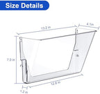 samstar 6 Pack Clear Wall File Holder, Wall Mount Acrylic File Organizer Hanging Wall Pocket Mail Magazines Organizer for Office,Home - Image 2