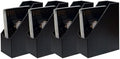 UnionBasic Leatherette Magazine File Holder Set of 4, Black by UnionBasic