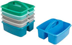 ECR4Kids 2-Compartment Large Plastic Caddy, Multipurpose Organization, Contemporary, 6-Pack by ECR4Kids