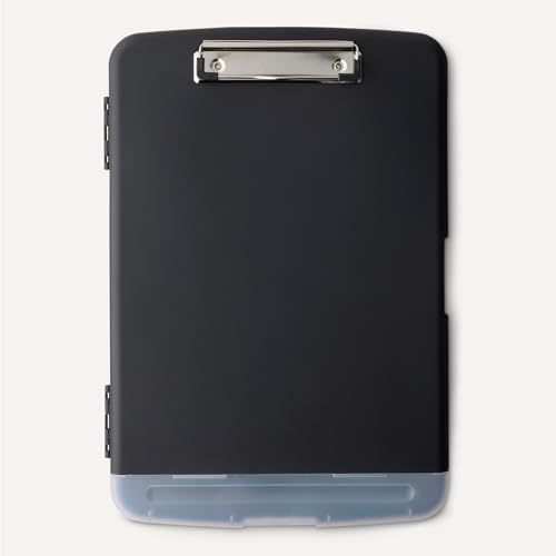 Amazon Basics High Capacity Nursing Clipboard with Storage and Pen Holder, 14.37 x 9.84 x 1.49 inches, Black (Pack of 6) - Image 4