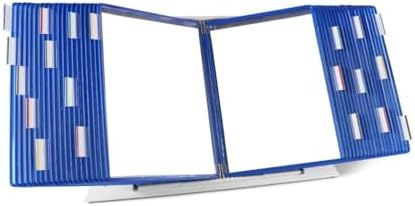 Tarifold Desktop Reference Display System, 40 Pockets, Expandable, Blue by TARIFOLD