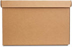 Amazon Basics Moving and Storage Boxes with Handles and Lift-Off Lids, File Storage, Collapsible, 15x10x12 in, Brown, 20-Pack - Image 3