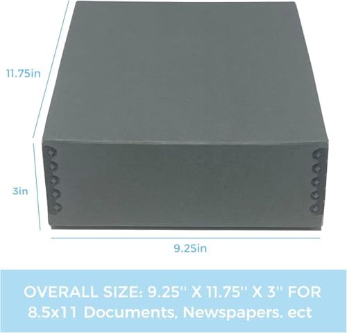 Lineco Museum Archival Storage Box, Drop Front, 9.25x11.75x3 in, Gray - Image 2