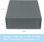 Lineco Drop Front Archival Storage Box, 9.25x11.75x3 in, Gray, 2 Pack - Image 2