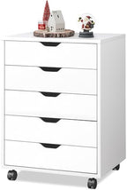 DEVAISE 5-Drawer Filing Cabinet Under Desk, Storage file Cabinet, White by DEVAISE