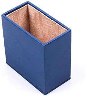 MOOGCO Leather Document Tray - Pen Holder - Note Paper Holder -3 Accessories-Desk Organizer - Office Desk Accessories - Desktop Storage - 3 PCS (BLUE) - Image 3