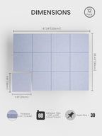 Bumusty 48"x 36" Large Felt Bulletin Board Tiles, Lavender - Image 2