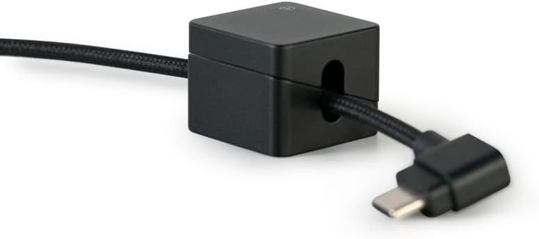 HMM Magnet Cable Cube - Magnetic Cord Holder & Organizer, Compact Cable Management Clip for Charging Cables, Headset Wires & Desk, Ideal for Home, Office, Car, Nightstand & Travel, Black by HMM