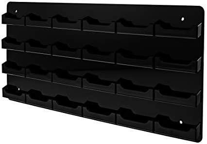Marketing Holders Wall Business Card Holder with Hanging Hardware for 3.5" x 2" Contact or Appointment Cards Medical Dental Corporate Offices Community Centers 24 Pockets Black Acrylic One Piece - Image 2